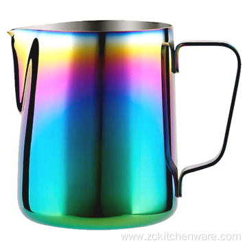 Colorful Stainless Steel Coffee Milk Frother Jug